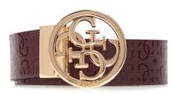 GUESS Stacey Adjustable & Reversible Belt H35 W105 Merlot / Cream White