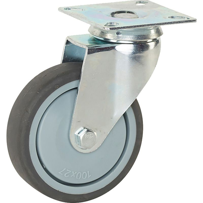 Meso Zwenkwiel TP-rubber 100mm - 100kg draagvermogen