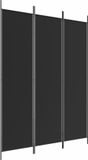 vidaXL Kamerscherm met 3 panelen - 150x200 cm - stof - zwart
