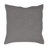 Douceur d'Intérieur Kussensloop, 60 x 60 cm, microvezel, eenkleurig, lavendelbloemetje, antraciet, 100% polyester