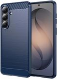 Techsuit Hoesje geschikt voor Samsung Galaxy S26 - Carbon Silicone Back Cover - Blauw