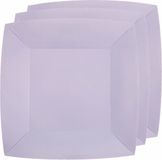 Santex Assiettes à gâteau de fête - lilas violet - 30x - carton - 18 cm - carré