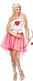 Finidi Cupido robe pour femme L Rose/Blanc