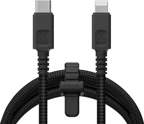 Xtorm Next Gen USB-C naar Lightning Kabel - 1,5 Meter - Zwart