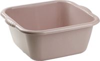 Plasticforte teiltje/afwasbak - vierkant - kunststof - 6 liter - 31 x 29 x 13 cm - Taupe