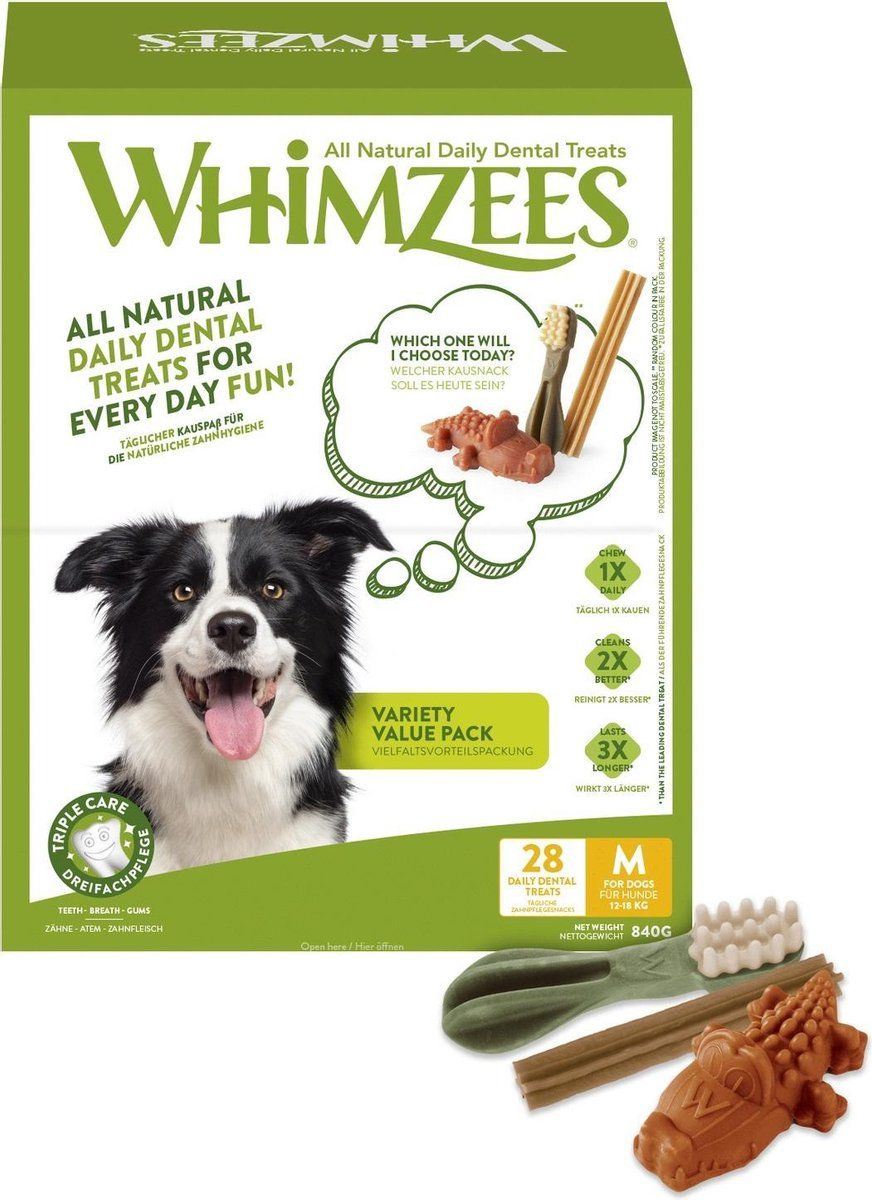 Whimzees Variety Box M - 28 Stuks - 840 gram