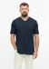 s.Oliver - Hommes - T-shirt en coton avec imprimé logo et col en V - Bleu marine - Taille XL