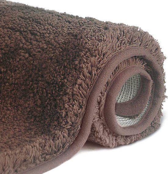 FCSDETAIL Antislip Badmat - Hoogpolig - Machinewasbaar - Microvezel - Badkamer