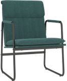 vidaXL Loungestoel 55x64x80 cm stof donkergroen