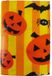 Merkloos Halloween/horror thema feest tafelkleed - 2x - pompoenen/vleermuizen - geel - PVC - 130 x 175 cm