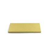 Decora, 0931377 Taartbord, stijf, rechthoekig, goudkleurig, van dubbelwandig karton, gecoat met aluminium, robuust en robuust, ideaal voor het presenteren van taarten, 60 x 40 x 1,2 cm