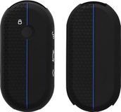 kwmobile autosleutel hoesje geschikt voor BMW Mini Cooper U25 J01 J05 F65 F66 2024-2026 hoes - Siliconen autosleutel behuizing - Auto sleutel case met honingraat - Sleuteletui in zwart / blauw
