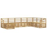 vidaXL Ensemble de canapés d'extérieur 8 pc Blanc Bois d'Acacia Massif