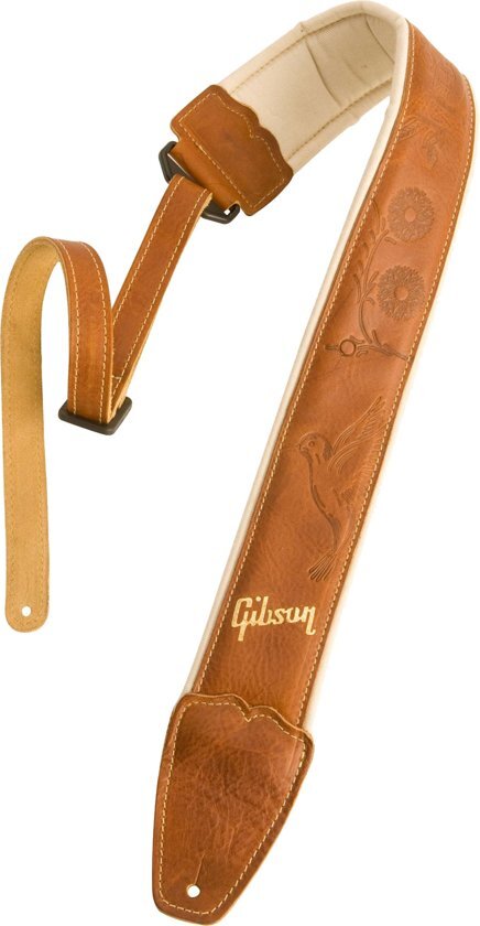 Gibson Montana Strap Tan lederen gitaarband