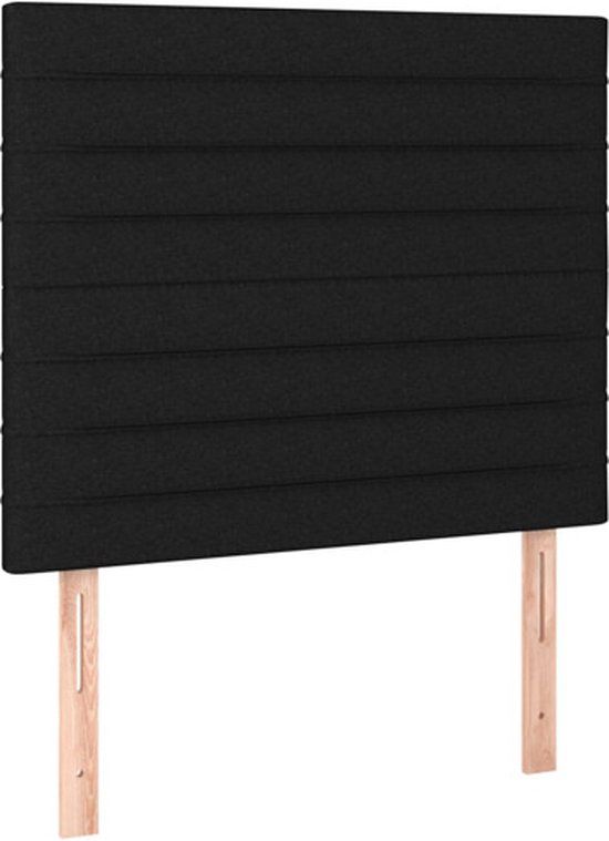 vidaXL Hoofdbord - Zwart - 90x5x118/128 cm - Stof