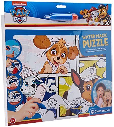 Clementoni 22710 Water Magic Paw Patrol 30-delige puzzel voor kinderen vanaf 3 jaar, Made in Italy, meerkleurig, medio
