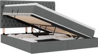 vidaXL Opslagbed met matras, donkergrijs, 180 x 200 cm, stof