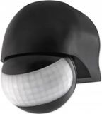 BES LED Prixa Brewy Bewegingssensor - Spatwaterdicht IP44 - Verstelbaar - 180° Zichthoek - Opbouw - Rond - Mat Zwart - Kunststof