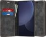 Techsuit Hoesje geschikt voor Samsung Galaxy S25 Ultra - Confy Book Wallet Case - Zwart