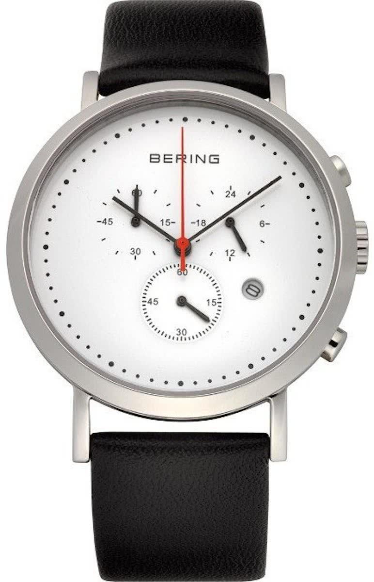 Bering 10540-404 - Horloge - Leer - Zilverkleurig - Ø 40 mm