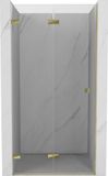 Mexen Lunar-F porte pliante douche gauche 65 cm, transparent, or