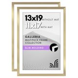 Americanflat Fotolijst met gepolijst plexiglas 13x19 - Set van 2 - Galleria Collection - Goud