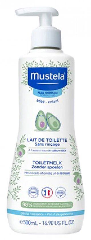 Mustela Toiletmelk Normale Huid Zonder Spoelen - 500 ml