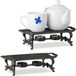 Relaxdays 2x plaque chauffante fonte - chauffe-plat bougie chauffe-plat - réchaud sur bougies chauffe-plat