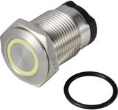 TRU COMPONENTS TC-13224172 ONPOW6316F-10ZE/Q/Y/12V/S Druktoets 36 V DC/AC 2 A 1x uit/(aan) Continu Geel IP65