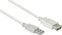 Alcasa - USB 2.0 A Male naar USB 2.0 A Female Verlengkabel - 5 m - Geel