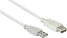 Alcasa - USB 2.0 A Male naar USB 2.0 A Female Verlengkabel - 5 m - Geel