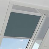 Roto Qx Verduisterend Rolgordijn ZRV - 134/160 cm - Donkergrijs Stof - Aluminium Rail