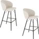 Housecraft Living Joa Barkrukken rugleuning 75 cm Bouclé Beige - Set van 2