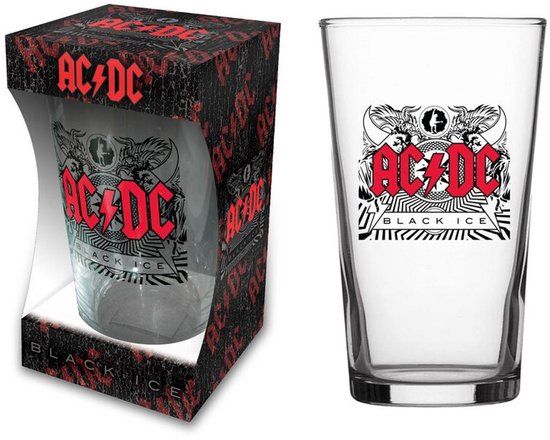 AC/DC Black Ice Bierglas - Transparant - Glas