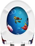 Merkloos Toiletbril - Goudvis Cartoon - Duroplast - Goud