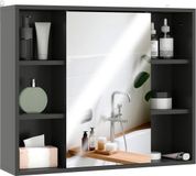 Homcom Spiegelkast MDF 60x14,5x49,4cm Zwart