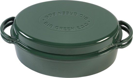 Big Green Egg Dutch Oven Ovaal - 5.2 Liter - Gietijzer - Groen
