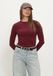 SELECTED WOMEN Slfmanja Ls O-neck Tops & T-shirts Dames - Shirt - Bordeaux - Maat M
