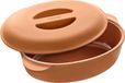 Berndes b.terra braadpan van terracotta met deksel, 33 x 22 cm, 4 liter
