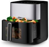 Ufesa Phoenix 6L 1800W Zwart, Roestvrijstaal Heteluchtfriteuse