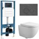 QeramiQ Dely Swirl Toiletset - Inbouwreservoir - Blanc Brillant