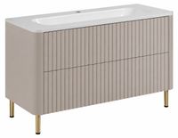 3E 3xE living.com 3xE living Badkamermeubel, kasjmier, met wastafel, poten goudkleurig, 100,7 x 44,4 x 64,9 cm