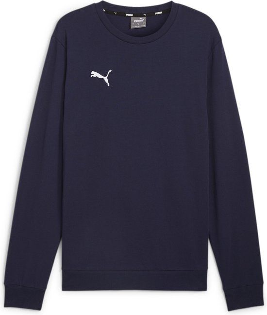 PUMA teamGOAL Casuals Crew Neck Sweat Heren Sporttrui - PUMA Navy-PUMA White
