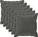vidaXL Kussensloop 6 st houten antraciet 80 x 80 cm polyester