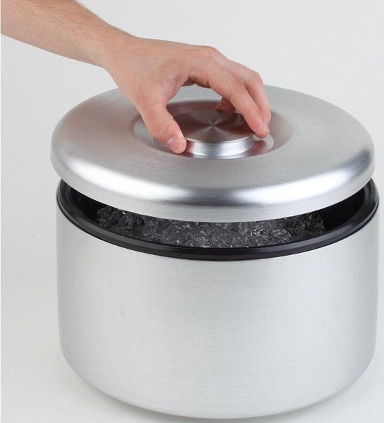 Ijsbox maxi - ø27 x h20 cm - 8 liter - Met deksel - Hout