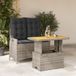 Maison Exclusive - Ensemble de jardin 2 pièces avec coussins, gris, en polyrotin