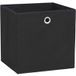 Boîtes de rangement 10 pcs tissu intissé 28x28x28 cm noir