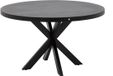 Goossens Lecca Eettafel - Hout - 130 x 76 x 130 cm - Rond - zwart