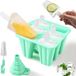 Sans marque Moules à glace en silicone avec manche, gris, 6 cavités