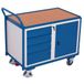 Chariot de table Variofit avec 1 plateau de chargement, 1 armoire et 4 tiroirs